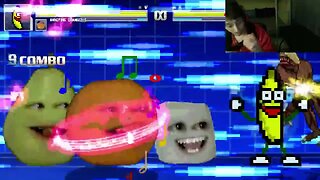 Fruit Characters (Annoying Orange And Dancing Banana) VS The Licker In An Epic Battle In MUGEN