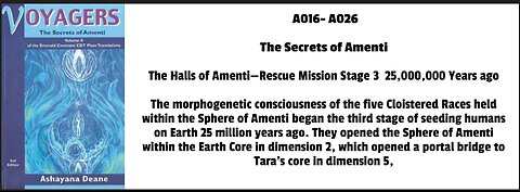 The Halls of Amenti—Rescue Mission Stage 3 25,000,000 Years ago