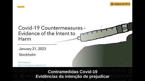 💥SASHA LATYPOVA: CONTRA-MEDIDAS COVID-19: EVIDÊNCIAS DA INTENÇÃO DE PREJUDICAR💥