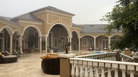Torrential Rain during Thunderstorm at Casa Bella Estate in Florida