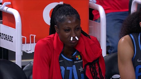 Amihere's Nose ELBOWED & Called Flagrant Foul After Review | Atlanta Dream vs New York Liberty