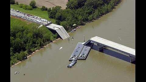 Large Barge Hits Arkansas River Bridge 03/30/24