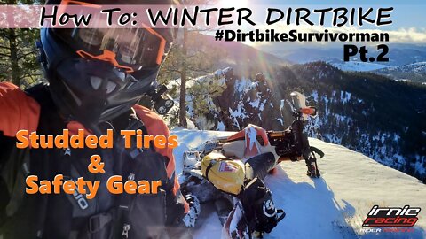 How To: Winter Dirtbike Pt2 "Studded Tires And Safety Gear" | #DirtbikeSurvivorman