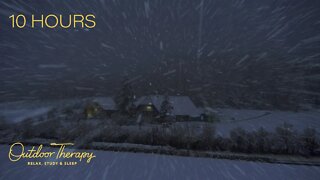 A Cozy Sleepy Blizzard on the Farm | Howling Wind & Blowing Snow Ambience | Relax | Study | Sleep