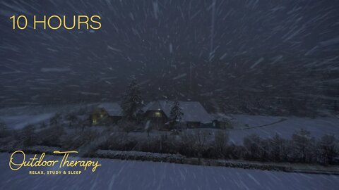 A Cozy Sleepy Blizzard on the Farm | Howling Wind & Blowing Snow Ambience | Relax | Study | Sleep