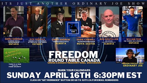 Freedom Round Table Coast to Coast Canada Episode #4 "War against our Food Security"!