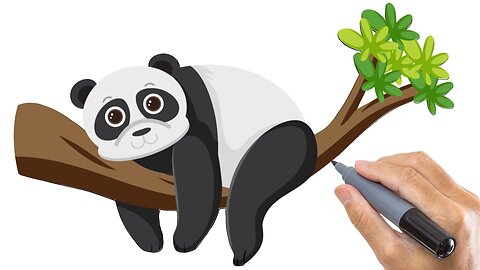 Easy panda drawing | Art a panda | Draw a panda for bigner! #kashifkids
