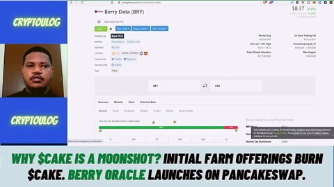Why $Cake Is A Moonshot? Initial Farm Offerings Burn $Cake. Berry Oracle Launches On Pancakeswap.