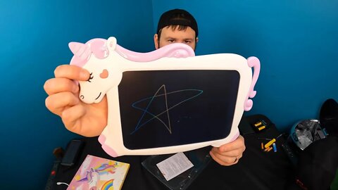 Unboxing: CHEERFUN Unicorn Toys Gifts Girls Boys - LCD Writing Tablet Doodle Board 10 Inch Learning