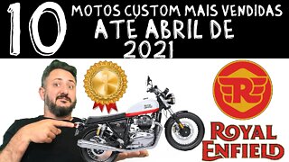 10 motos custom MAIS VENDIDAS até ABRIL de 2021