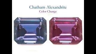 Lab grown emerald cut alexandrite: Chatham created octagon emerald