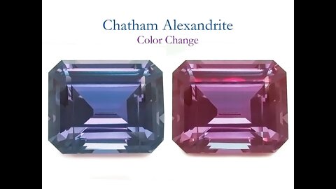 Lab grown emerald cut alexandrite: Chatham created octagon emerald