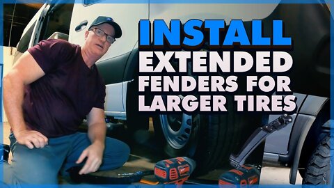 We are installing the Agile Offroad fender extension for larger tires on our sprinter van life build