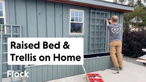 Making a RAISED GARDEN BED + TRELLIS for Home Exterior — Ep. 207