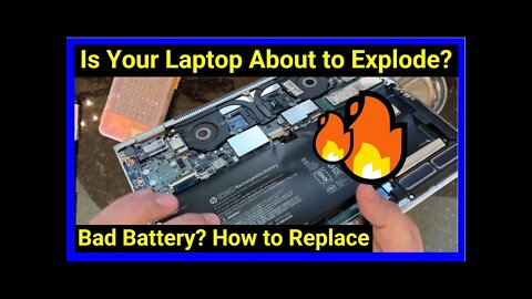 Laptop FIRE? 🔥🔥 Are YOU at Risk? 🤷‍♂️ Check NOW! ✅ Replace a Dead or Bad Battery Before it Explodes!
