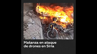 Ataque con drones deja más de cien muertos en Siria