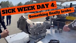 SICK WEEK DAY 4: rebuilding the transmission AND Clarks engine in the pits