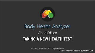 Body Health Analyzer | Taking a New Health Test