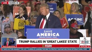 LIVE: Donald Trump holding “Save America” Rally in Warren, MI...