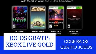 JOGOS GRÁTIS - Xbox live gold e gamepass ultimate - MÊS DE JANEIRO - 2022