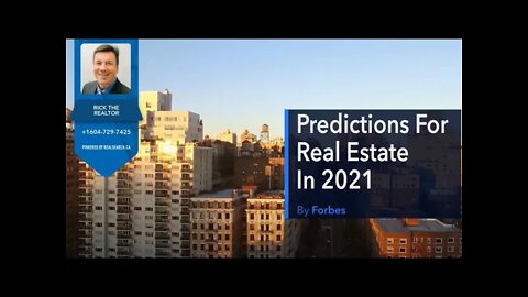 Real Estate Predictions for 2021 | Rick the REALTOR®
