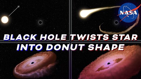 Hubble Finds Hungry Black Hole Twisting Captured Star Into Donut Shape