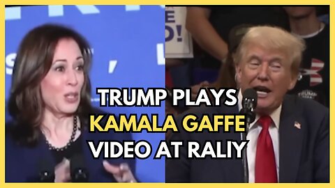 Trump Plays Hilarious Kamala Harris Gaffe Compilation At Montana Rally