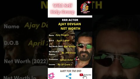 🔥RRR- Actor Ajay Devgan Net Worth🔥#shorts🔥#wildselfhelpgroup🔥2 April 2022🔥