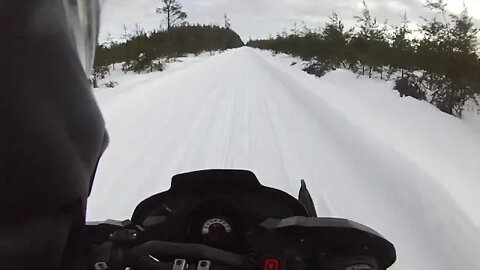 Snowmobile Trail Riding (Munising Michigan) Part 2