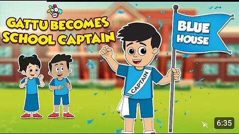 Gattu Becomes School Captain | Blue House Captain | English Cartoon | Moral Stories | PunToon Kids