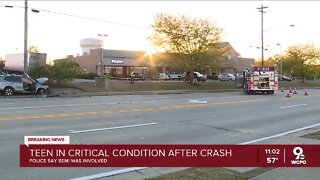 Juvenile in critical condition after crash involving semi in Cold Spring