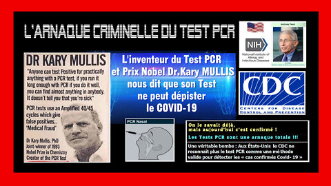 Le Test PCR n'a jamais été valide pour tester le Covid et ils le savaient...! Cf.Kary Mullis.Prix Nobel (Hd 1080) Lire descriptif