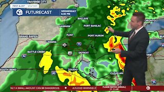 Metro Detroit Forecast: Cold, wet, and windy Wednesday as flood watch continues