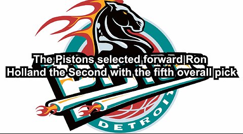 The Pistons selected forward Ron Holland the Second with the fifth overall pick