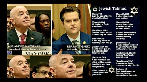 Matt Gaetz Alejandro Mayorkas Expose Talmudic Smirk USA Taxpayers Fund DHS Child Trafficking Cartel