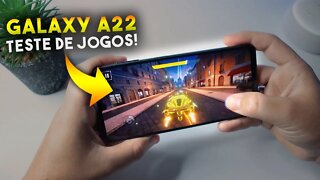 Galaxy A22 - Teste de JOGOS! COD Mobile, Asphalt 9 e Free Fire será que roda liso?