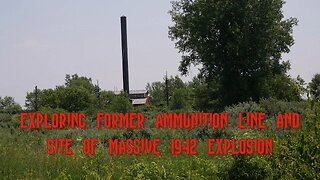 Exploring former ammunition line and site of June 5th 1942 explosion.