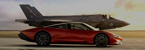 McLaren Speedtail Vs F35 Fighter Jet/ Drag Race