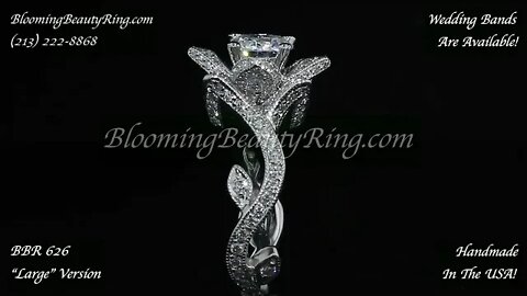 BBR 626 Large Lotus Leafy Engagement Ring