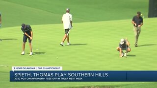 Spieth, Thomas practice at Southern Hills