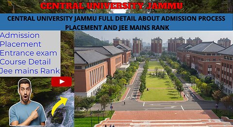 Central University of Jammu ll Admission Details ll Full Information about College