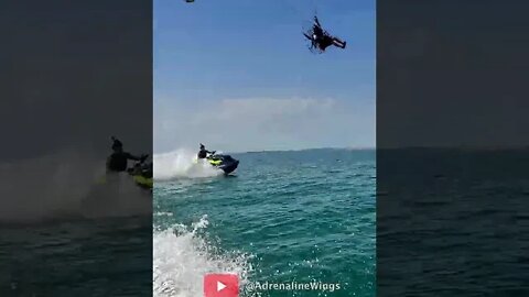 Paramotor and JetSki ! SPEEEED