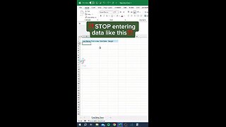 How to create data entry form in excel