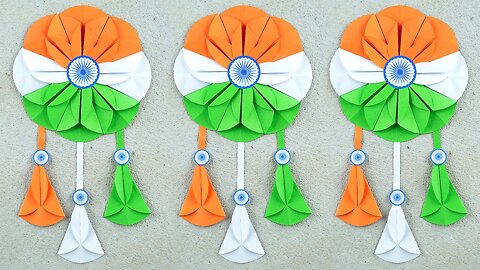 Tricolor Wall Hanging Making/Independence Day Crafts/Republic Day Crafts/Paper Things Easy