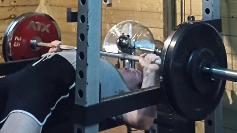 3x3 95 Kgs Spoto Press. Last set