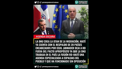 AUTORIDADES DOMINICANAS CEDEN LA MIGRACIÓN A LA ONU PARA ESTABLECER AGENDA FUSIÓN DOMINICO-HAITIANA