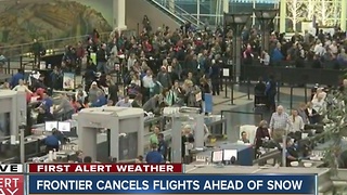Frontier cancels 23 DIA flights before storm