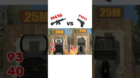 M416 vs P1911 damage 😱 #pubg #pubgtipsandtricks