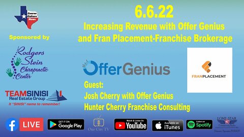 6.6.22 - Increasing Revenue with Offer Genius and Fran Placement-Franchise Brokerage
