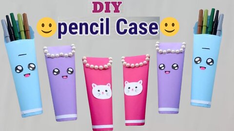 DIY paper pencil box idea / How to make a paper pencil box / Easy Origami box tutorial